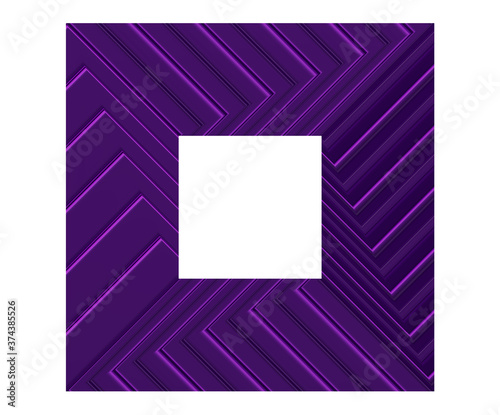 a purple wide metallic frame, 3d render