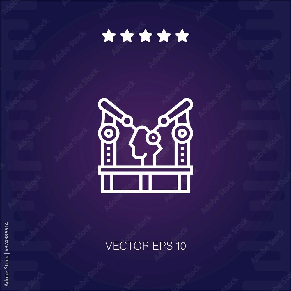 assembly machine vector icon modern illustartion