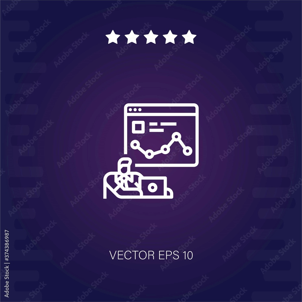 analyze vector icon modern illustartion analyze vector icon modern illustartion