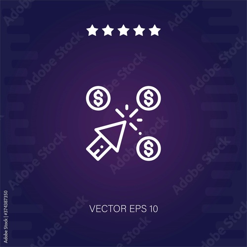 pay per click vector icon modern illustration