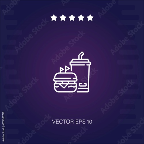 fast food vector icon modern illustration