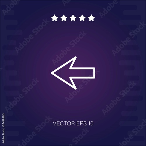 left vector icon modern illustration