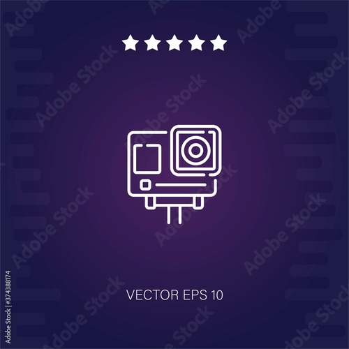 action camera vector icon modern illustration