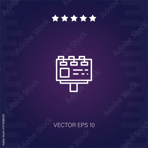 billboard vector icon modern illustration