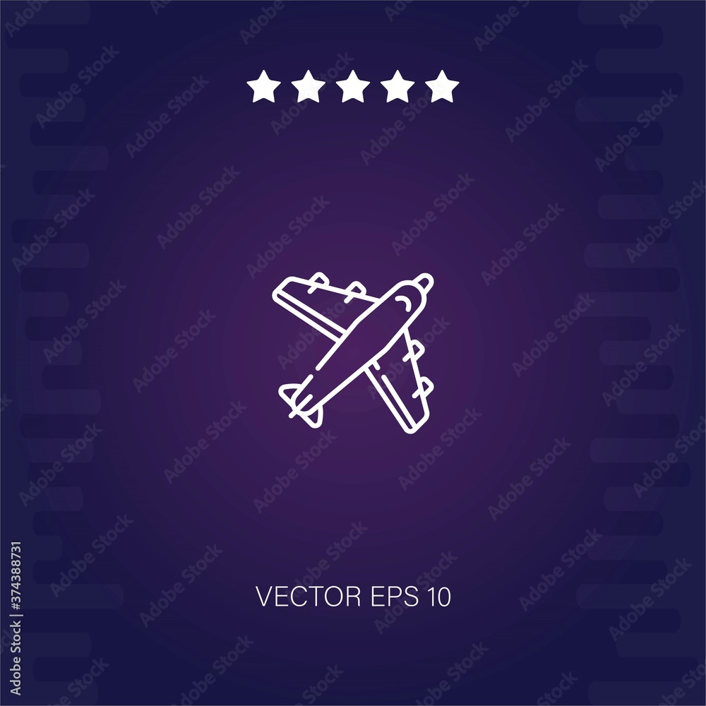 airplane vector icon modern illustration airplane vector icon modern illustration