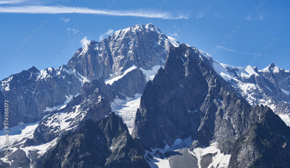 Obraz premium Massiccio del Monte Bianco, alpi, Italia