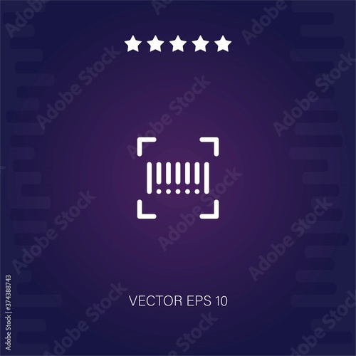 barcode vector icon modern illustration