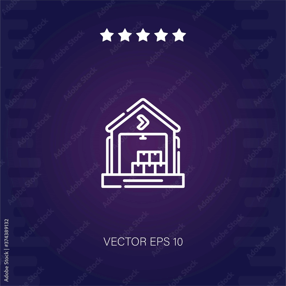 warehouse vector icon modern illustration