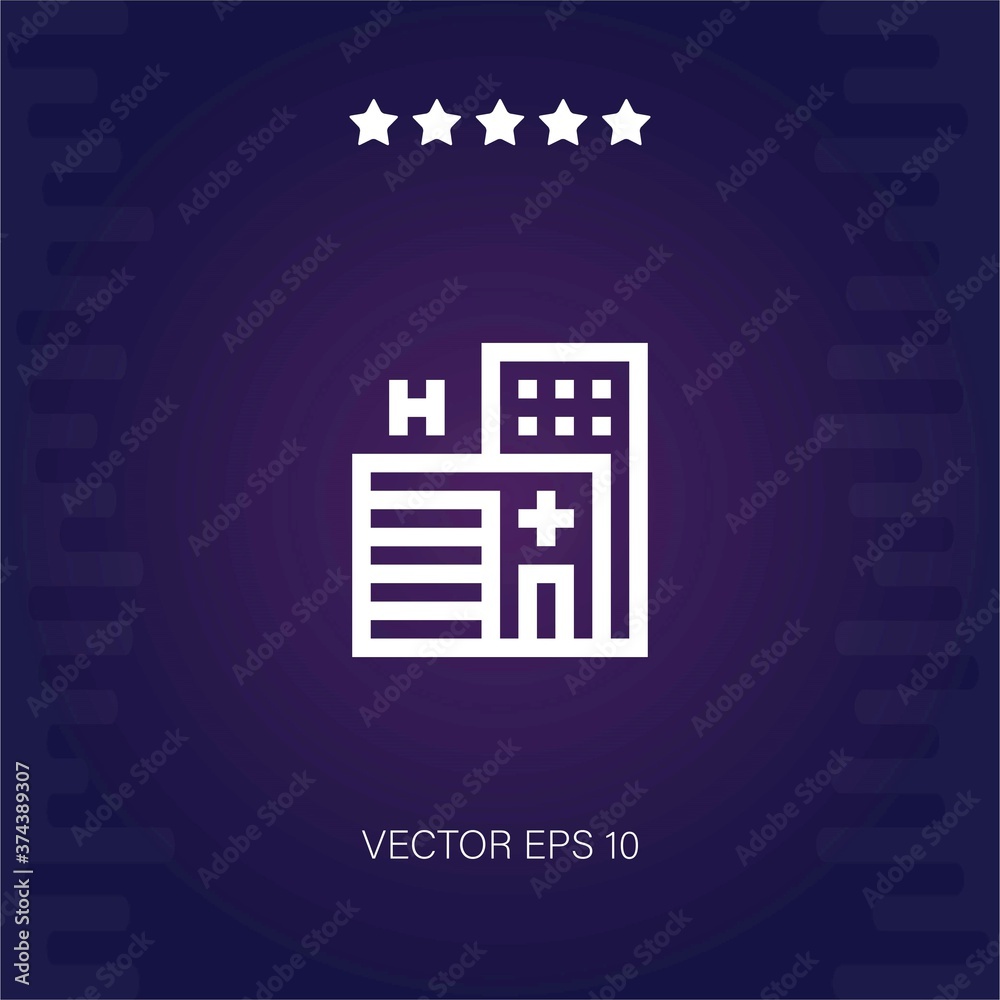 hospital vector icon modern illustration hospital vector icon modern illustration