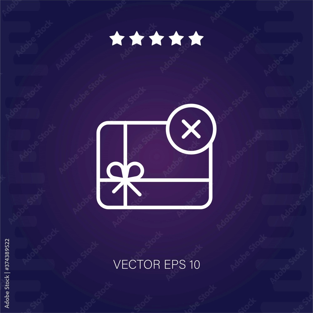 gift card vector icon modern illustration gift card vector icon modern illustration
