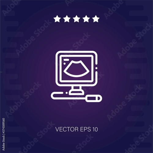 ultrasound   vector icon modern illustration