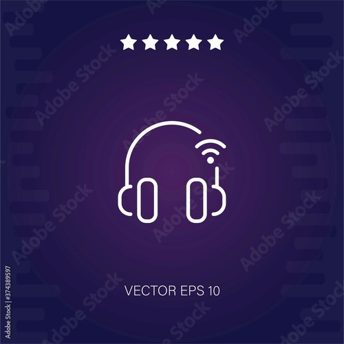 headphones vector icon modern illustration