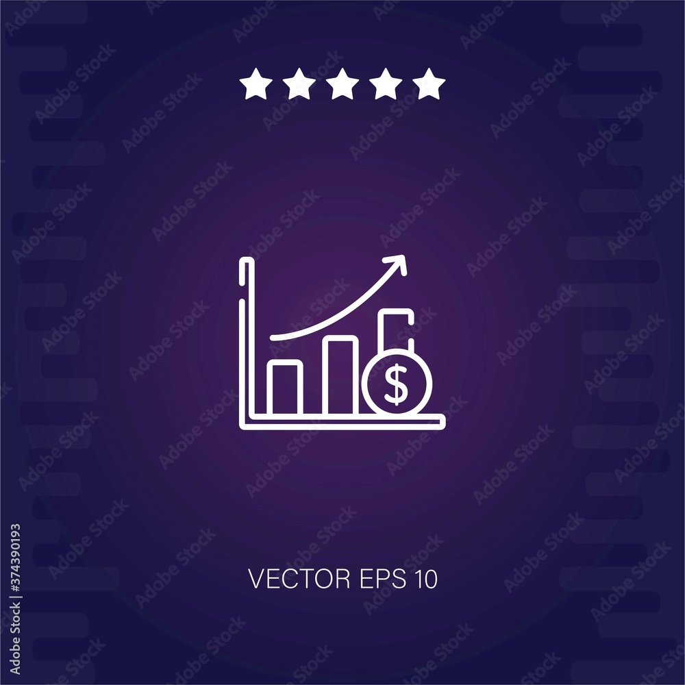 profits vector icon modern illustration