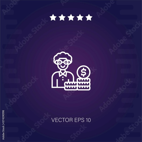 retirement plan vector icon modern illustration