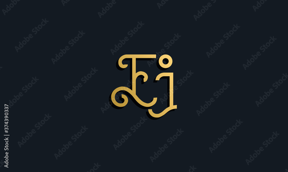 Luxury fashion initial letter EI logo. This icon incorporate with modern typeface in the creative way. It will be suitable for which company or brand name start those initial.