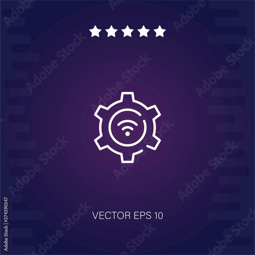 setting vector icon modern illustration