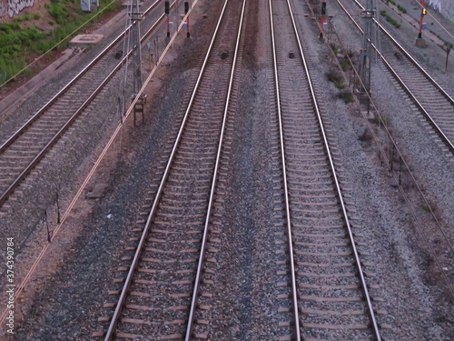 Beautiful photo of the path of high-speed train © Malomalot