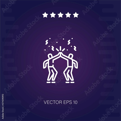 high five vector icon modern illustration