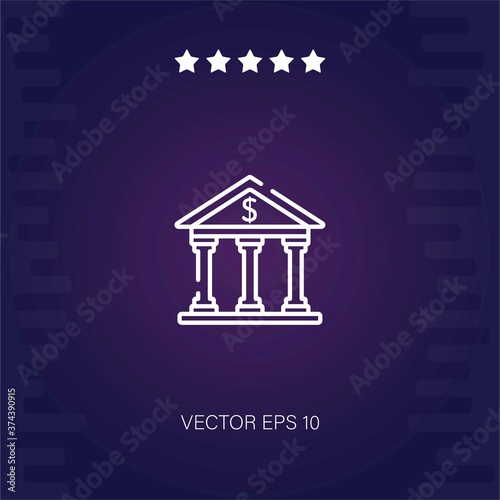 bank vector icon modern illustration