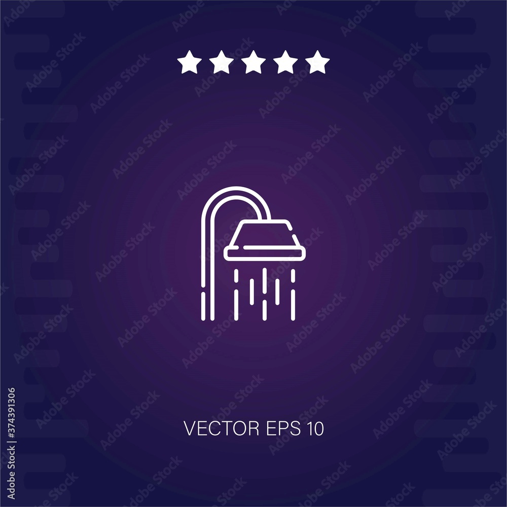 shower vector icon modern illustration