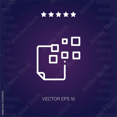 file vector icon modern illustration