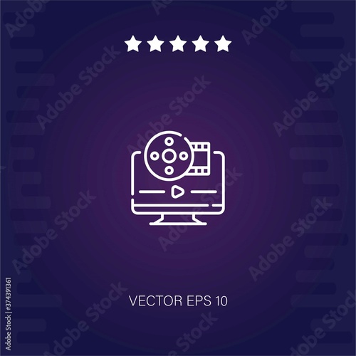 movie player vector icon modern illustration