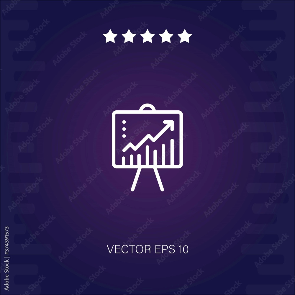 line chart vector icon modern illustration line chart vector icon modern illustration