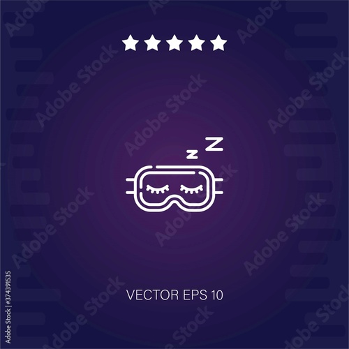 sleeping mask vector icon modern illustration