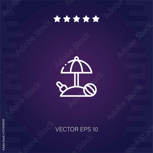 beach vector icon modern illustration