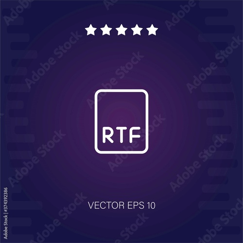rtf file vector icon modern illustration