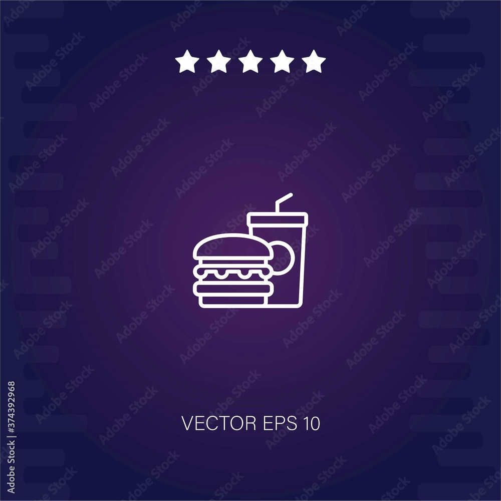 fast food vector icon modern illustration