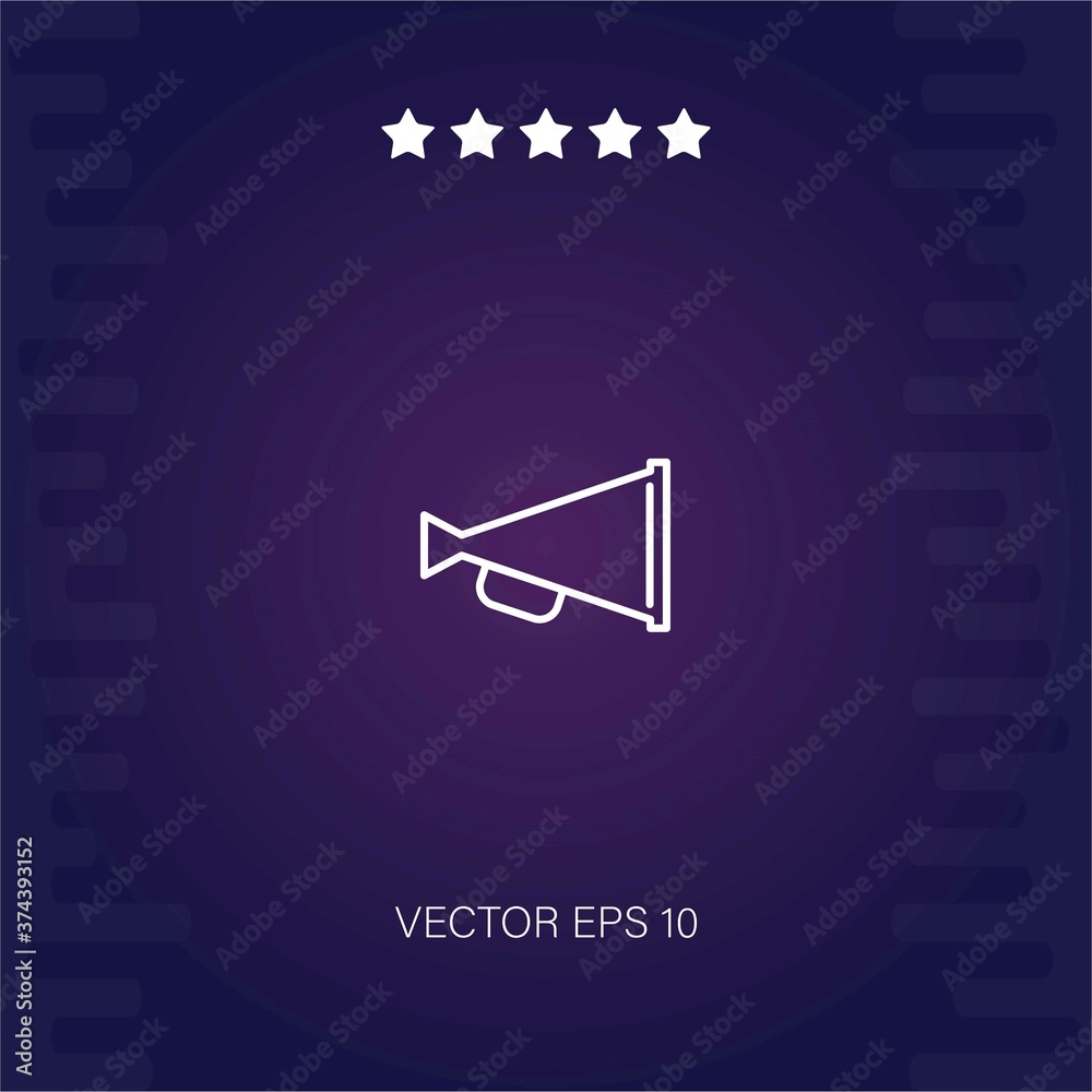 horn with handle vector icon modern illustration horn with handle vector icon modern illustration