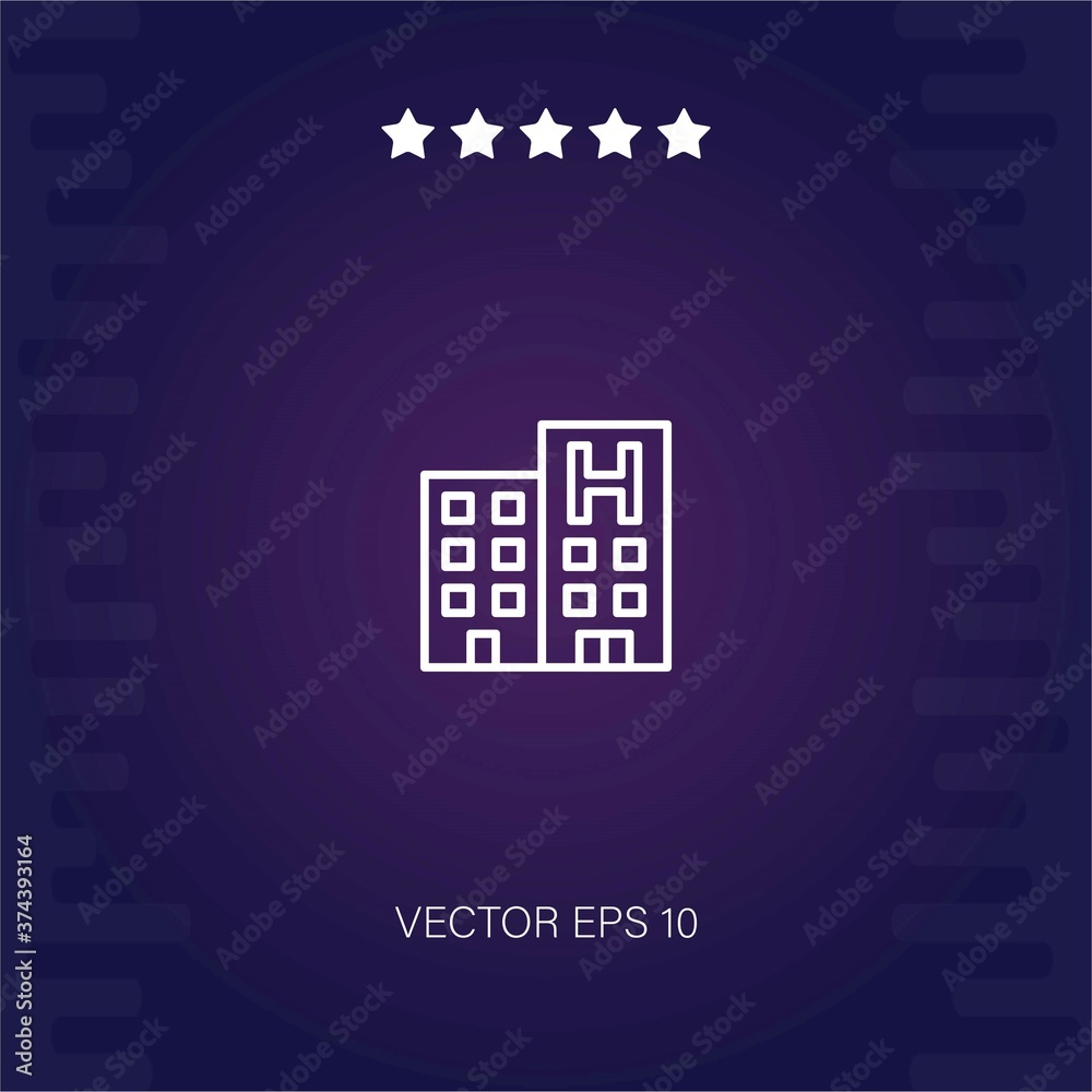 hotel   vector icon modern illustration