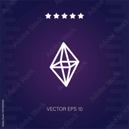 octahedron   vector icon modern illustration