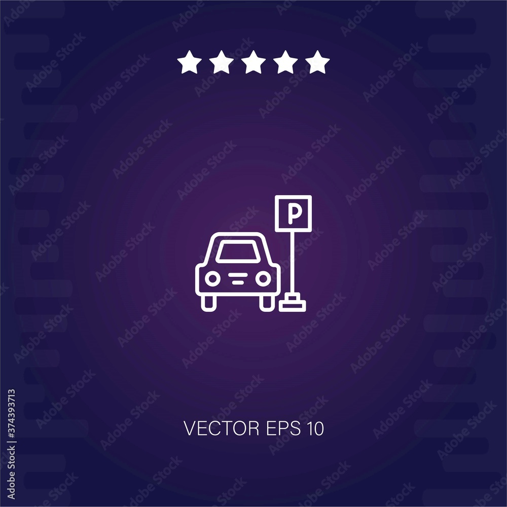 parking   vector icon modern illustration