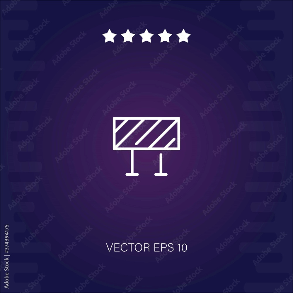 road panel vector icon modern illustration road panel vector icon modern illustration
