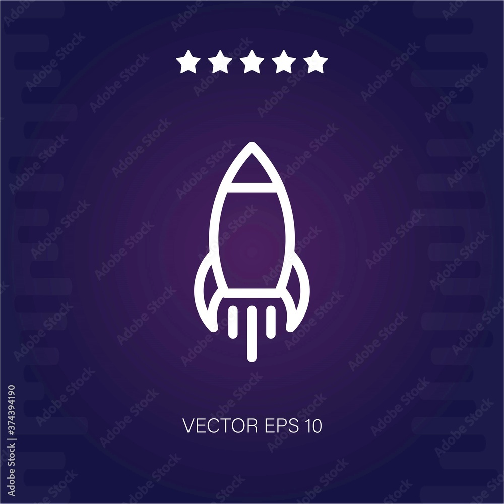 rocket launch vector icon modern illustration rocket launch vector icon modern illustration