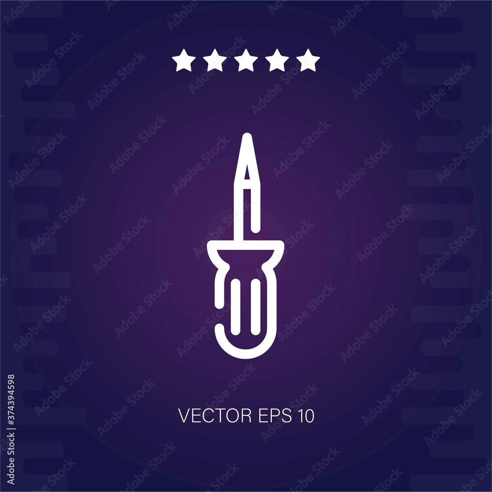 screwdriver   vector icon modern illustration