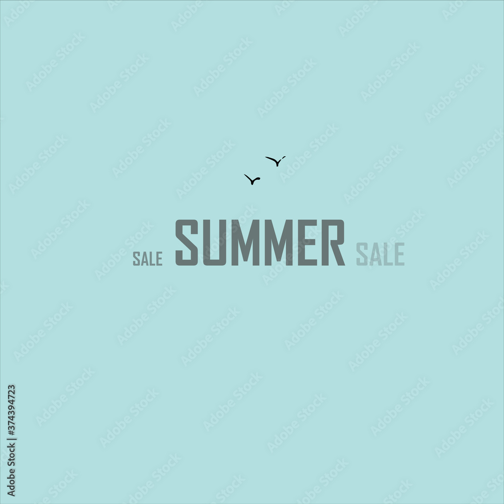 Summer sale creative concept. 
