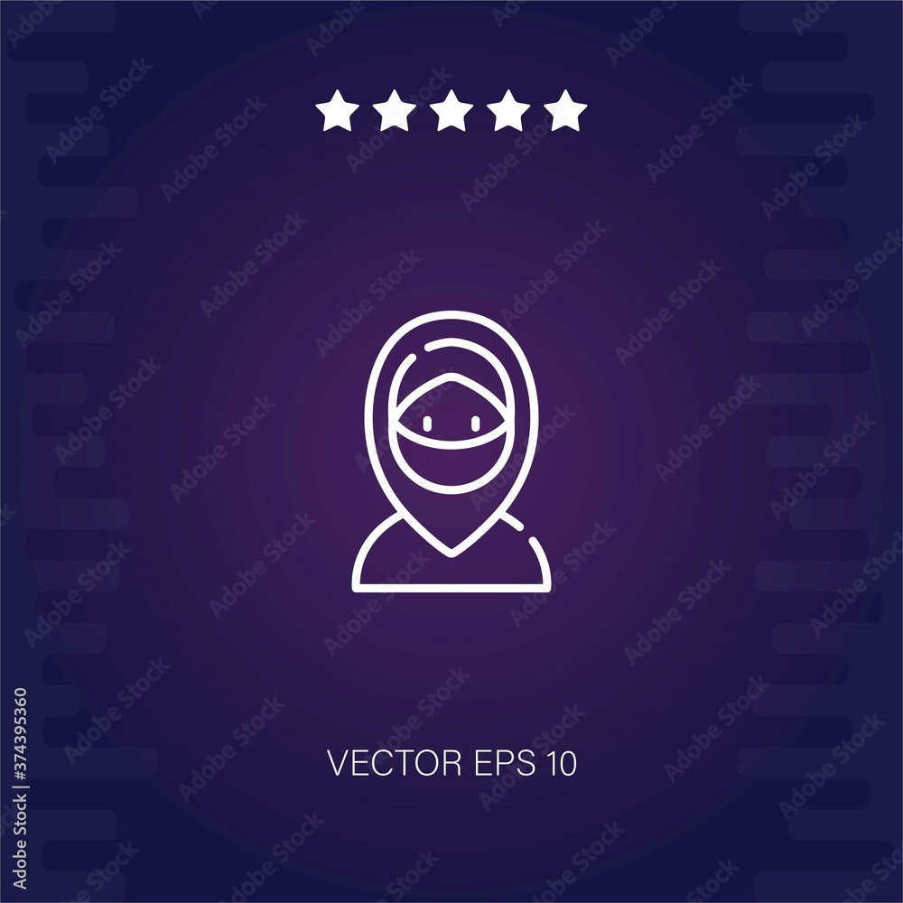 muslim vector icon modern illustration muslim vector icon modern illustration