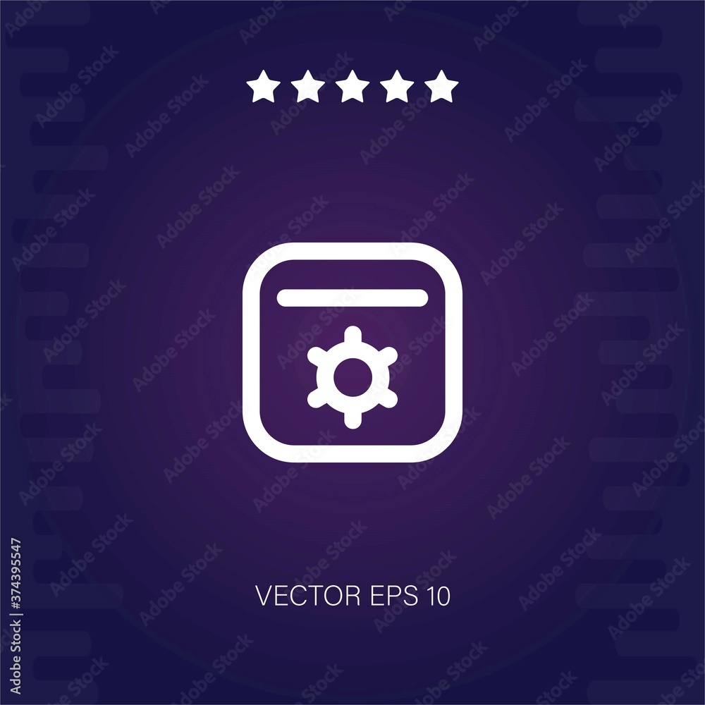 settings vector icon modern illustration settings vector icon modern illustration