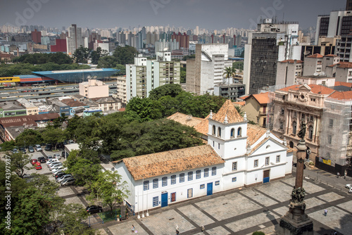Vista de cima do Pátio do Colégio local da fundação da cidade de São Paulo