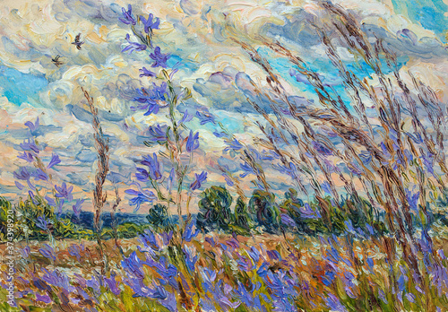landscape, oil painting, handmade drawing