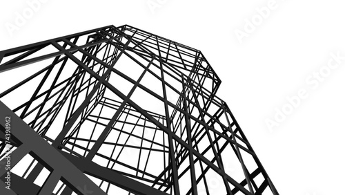 structure building construction. Industrial background