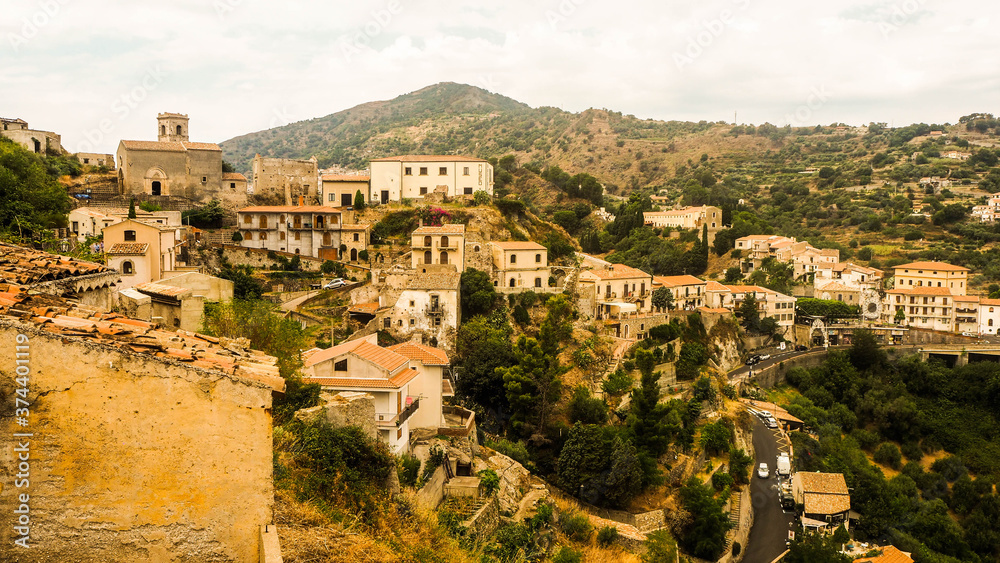 panoramic view of town of sicily italy