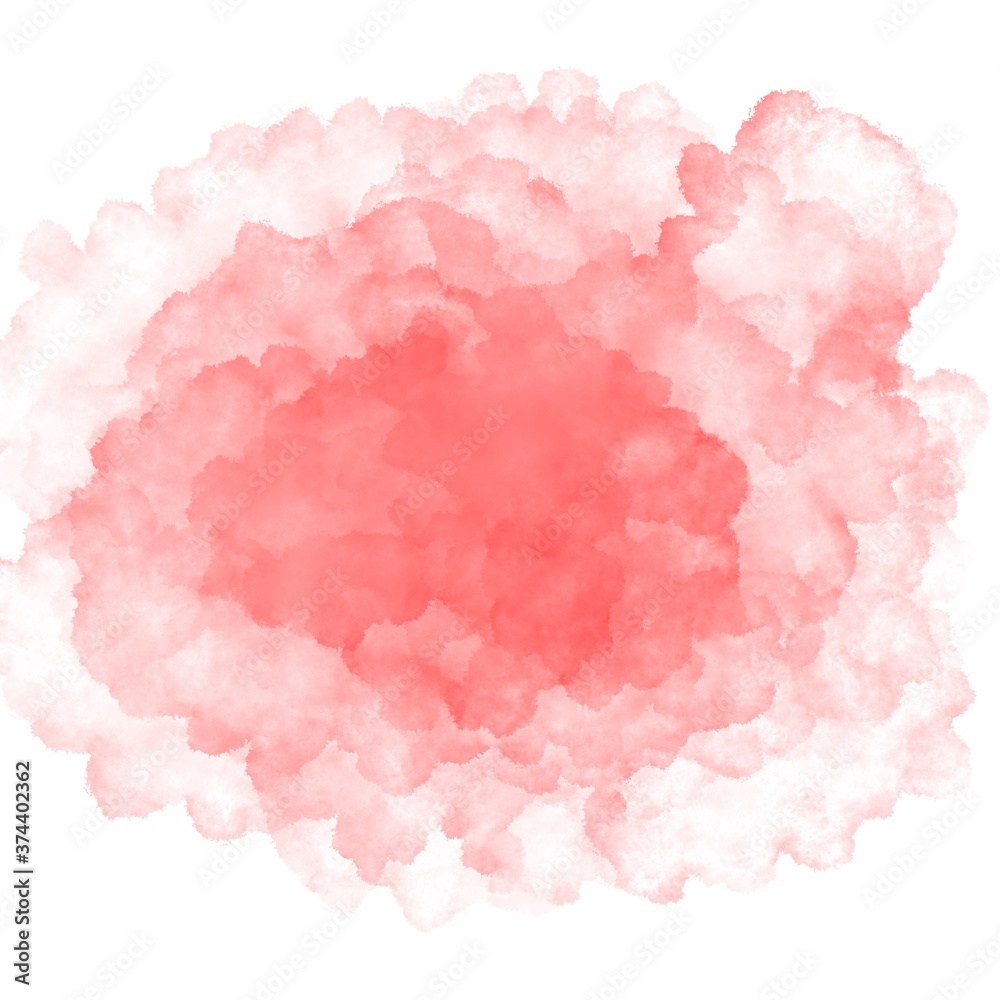 Handmade abstract red  watercolor background 