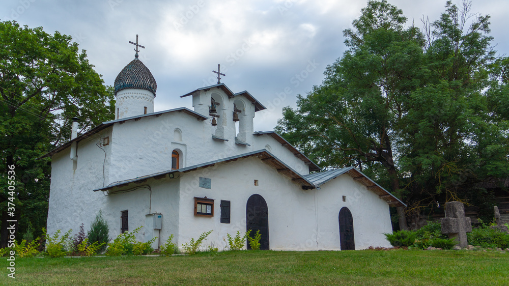 Pskov, Russia. Church of the Intercession from Prolom