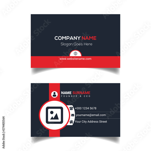 Photographer Business card template design vector