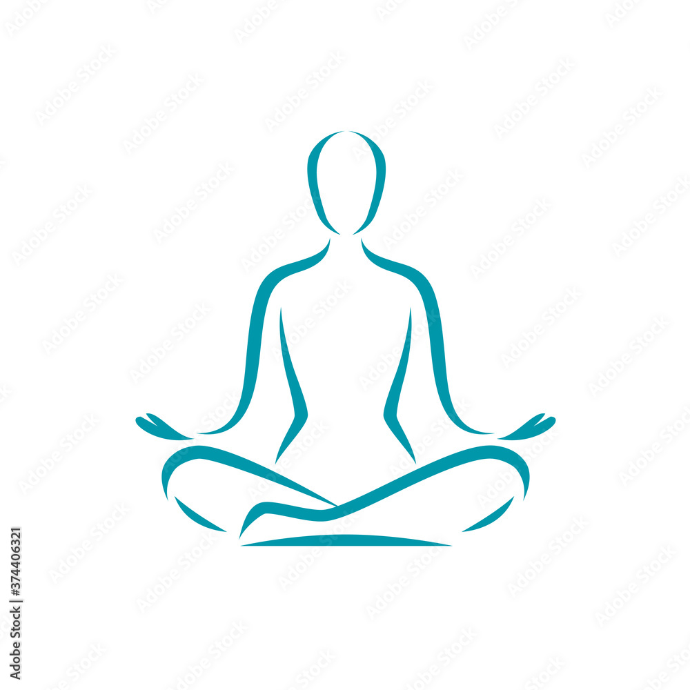 Yoga logo. Meditation, spa, beauty symbol 素材庫向量圖 | Adobe Stock