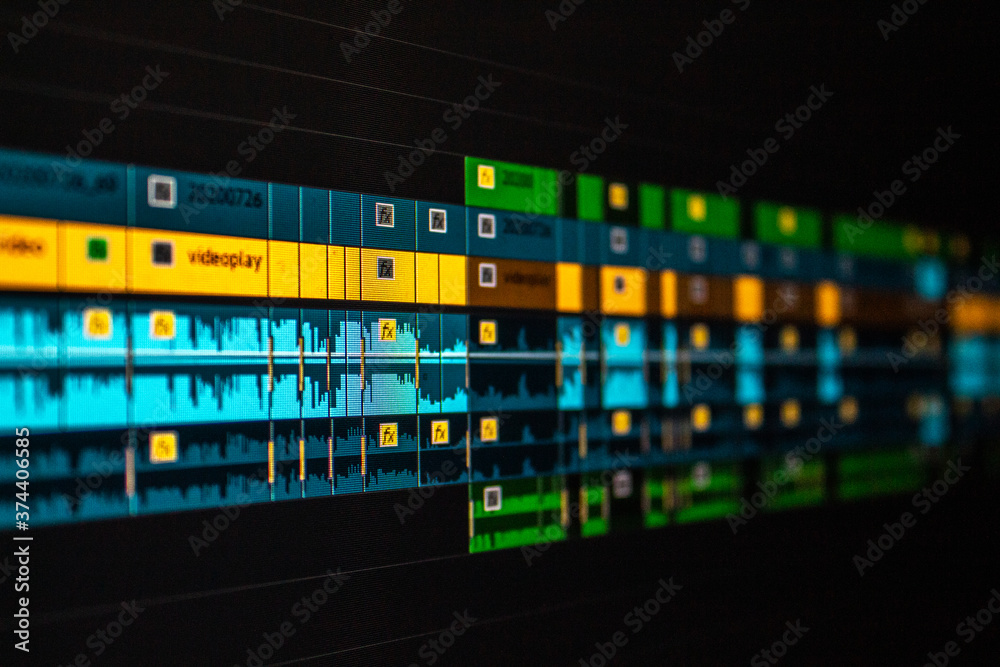 Fototapeta premium Video Editing Timeline